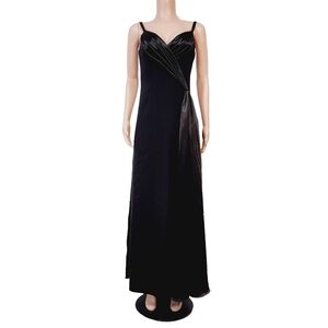 Tadashi Shoji Draped Velour Sleeveless Gown Sz 8